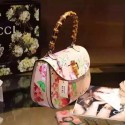 Gucci Bamboo Classic Blooms Top Handle Bag 409398 Pink VS07941