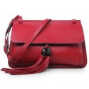 Gucci Bamboo Daily Leather Flap Shoulder Bag 370826 Red VS02525