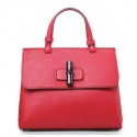 Gucci Bamboo Daily Leather Top Handle Bag 370830 Red VS06647