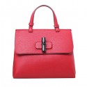 Gucci Bamboo Daily Leather Top Handle Bag 370831 Red VS03163