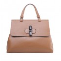 Gucci Bamboo Daily Leather Top Handle Bag 370831 Wheat VS00138