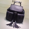 Gucci Bamboo Leather Backpack Black 370833 VS06950