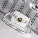Gucci Bow Pearl Studs Shoulder Bag White 496325 VS06180