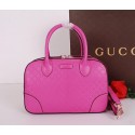 Gucci Bright Diamante Leather Top Handle Bag 354224 Rosy VS01015