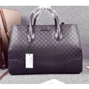 Gucci Bright Diamante Leather Top Handle Bag 354225 Black VS08992
