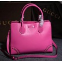 Gucci Bright Diamante Leather Top Handle Bag 354231 Rose VS03570