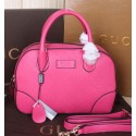 Gucci Bright Diamante Leather Top Handle Bags 354224 Rose VS06762