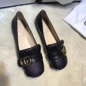 Gucci Calf Leather Ballet Flat Black 453373 VS04767