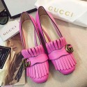 Gucci Calf Leather Mid-heel Pump Rose 461947 VS05104