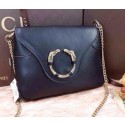 Gucci Calfskin Leather Messenger Chain Bags 308506 Black VS00650