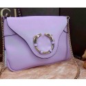 Gucci Calfskin Leather Messenger Chain Bags 308506 Lavender VS09345