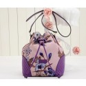 Gucci Camouflage Leather Bucket Bag 354228 Purple VS08409