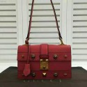 Gucci Cat Lock Leather Top Handle Bag Red 421997 VS09280