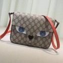 Gucci Children's GG Supreme Cat Messenger Bag 410806 Blue VS02753