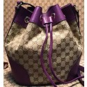 Gucci Classic Bucket Bag Original GG Canvas 381597 Purple VS05377