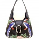 Gucci Dionysus Embroidered Leather Hobo Bag Black 446687 VS05897