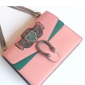 Gucci Dionysus Embroidered Leather Shoulder Bag Pink 403348 VS04973