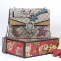 Gucci Dionysus Embroidered Shoulder Bag Taupe 403348 VS08950