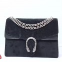 Gucci Dionysus Suede Shoulder Bag Black 403348 VS05788