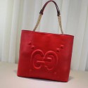 Gucci Embossed GG Leather Tote Red 453561 VS08618