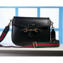 Gucci Emily Nappa Leather Shoulder Bag 370835 Black VS08066
