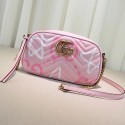 Gucci GG Marmont GucciGhost Shoulder Bag Pink 447632 VS03335