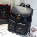 Gucci GG Marmont Leather Backpack Black 429007 VS00671