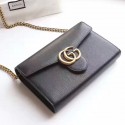 Gucci GG Marmont Leather Mini Chain Bag Black 401232 VS06422
