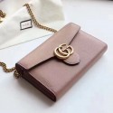 Gucci GG Marmont Leather Mini Chain Bag Light Pink 401232 VS06075