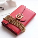 Gucci GG Marmont Leather Mini Chain Bag Red 401232 VS03821