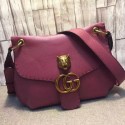 Gucci GG Marmont Leather Shoulder Bag 409154 Burgundy VS05306