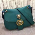 Gucci GG Marmont Leather Shoulder Bag 409154 Green VS08186