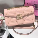 Gucci GG Marmont Matelasse Shoulder Bag Pink 443497 VS06009