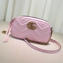 Gucci GG Marmont Matelasse Shoulder Bag Pink 447632 VS02115
