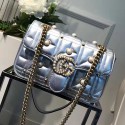 Gucci GG Marmont Matelasse Shoulder Bag Silver 443497 VS05530