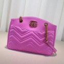 Gucci GG Marmont matelasse tote Bag Pink Original Leather 443501 VS07743