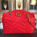 Gucci GG Marmont matelasse tote Bag Red Original Leather 443501 VS00645