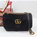 Gucci GG Marmont Velvet Shoulder Bag Black 443497 VS06495