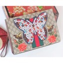 Gucci GG Supreme Clutch Bag with Butterfly 433665 VS06813