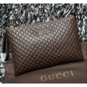 Gucci Guccissima Leather Clutch G66232 Brown VS08943
