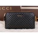 Gucci Guccissima Leather Mens Clutch G622393 Black VS02935