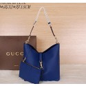 Gucci Jackie Grainy Leather Hobo Bag G3525 Blue VS08918