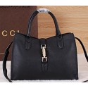 Gucci Jackie Original Leather Top Handle Bag 363529 Black VS08401