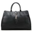 Gucci Jackie Soft Leather Top Handle Bag 362970 Black VS07358
