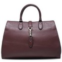 Gucci Jackie Soft Leather Top Handle Bag 362970 Burgundy VS07458