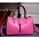 Gucci Jackie Soft Leather Top Handle Bag 365460 Rose VS01749