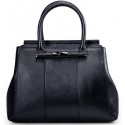 Gucci Lady Bamboo Leather Top Handle Bag 370816 Black VS01651