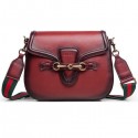 Gucci Lady Web Calfskin Leather Shoulder Bags 383848 Burgundy VS03071
