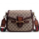 Gucci Lady Web Original GG Canvas Shoulder Bags 383848 Brown VS05382