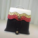 Gucci Leather Studded Backpack Black and Red 432266 VS01701